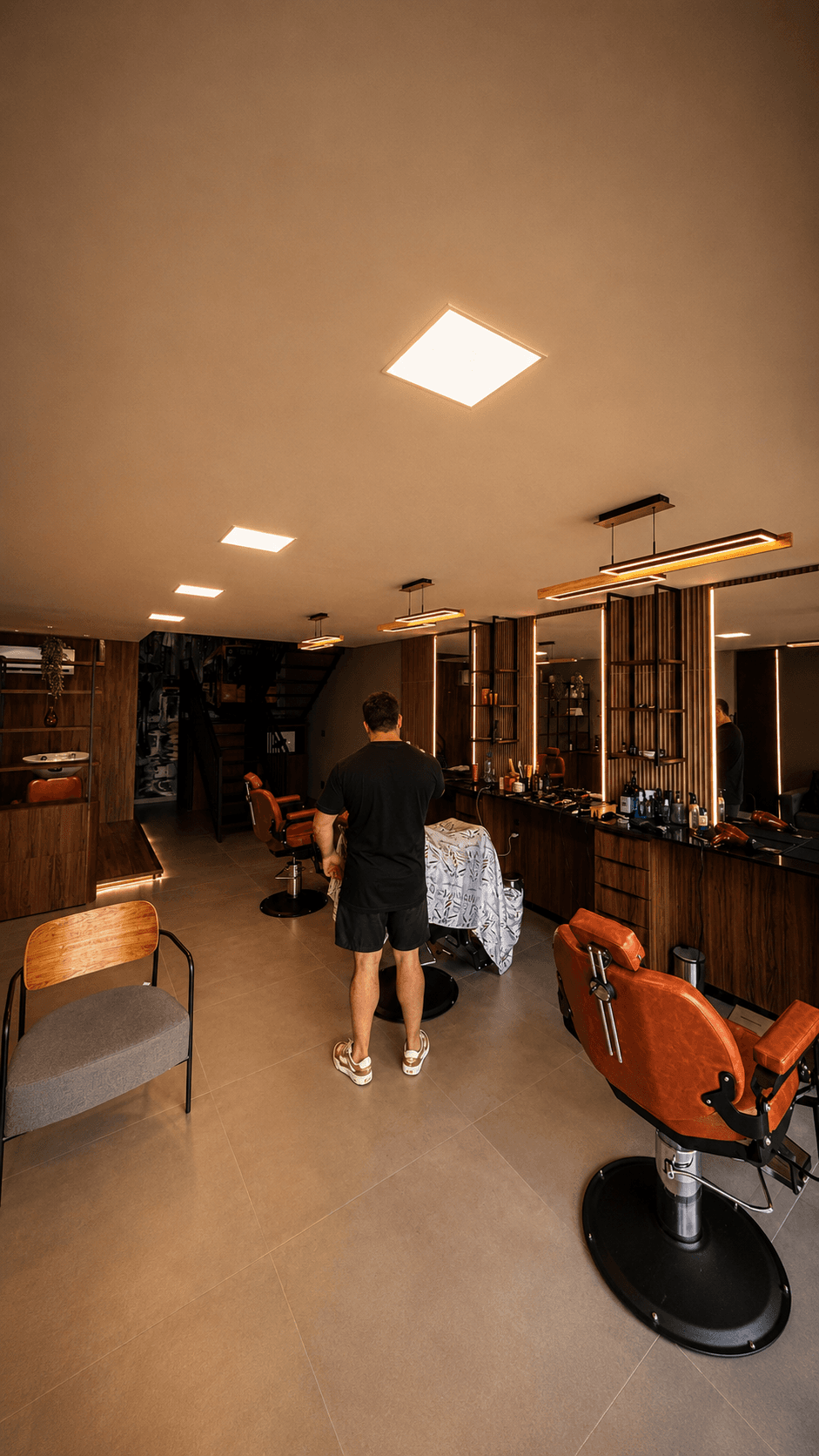 Salão de atendimento da Dr. Barber